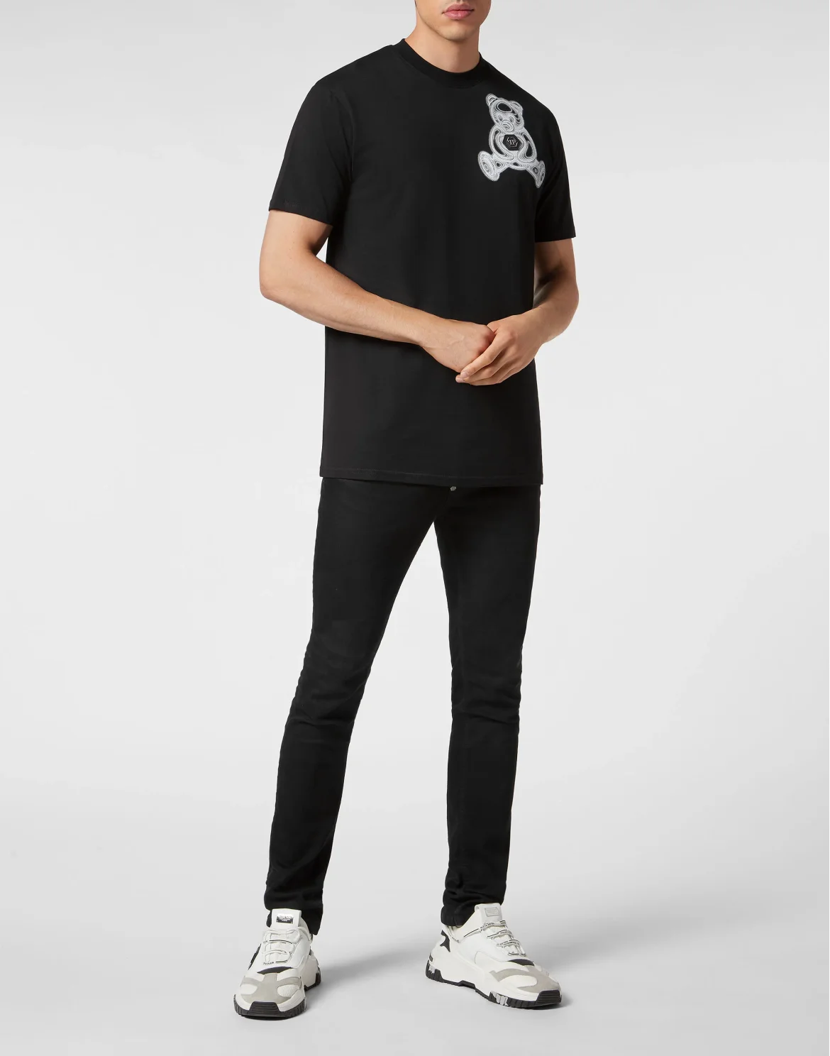 T-shirt Round Neck SS Teddy Bear, цвет: Черный