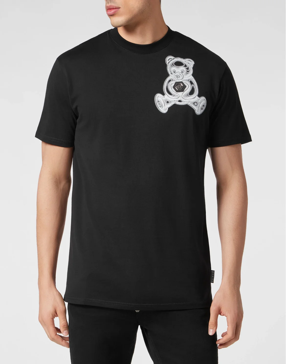 T-shirt Round Neck SS Teddy Bear, цвет: Черный