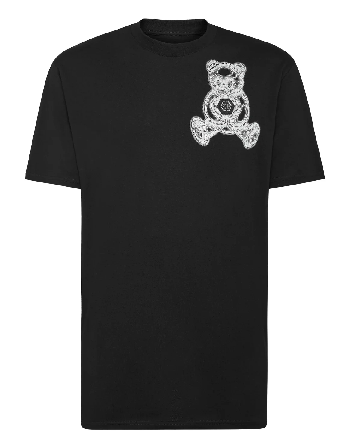 T-shirt Round Neck SS Teddy Bear, цвет: Черный