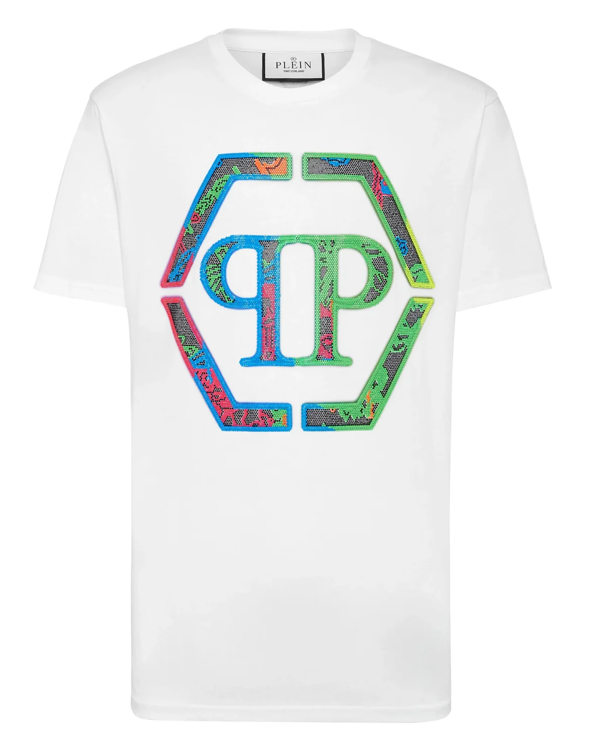 T-shirt Round Neck SS with Crystals, цвет: Белый