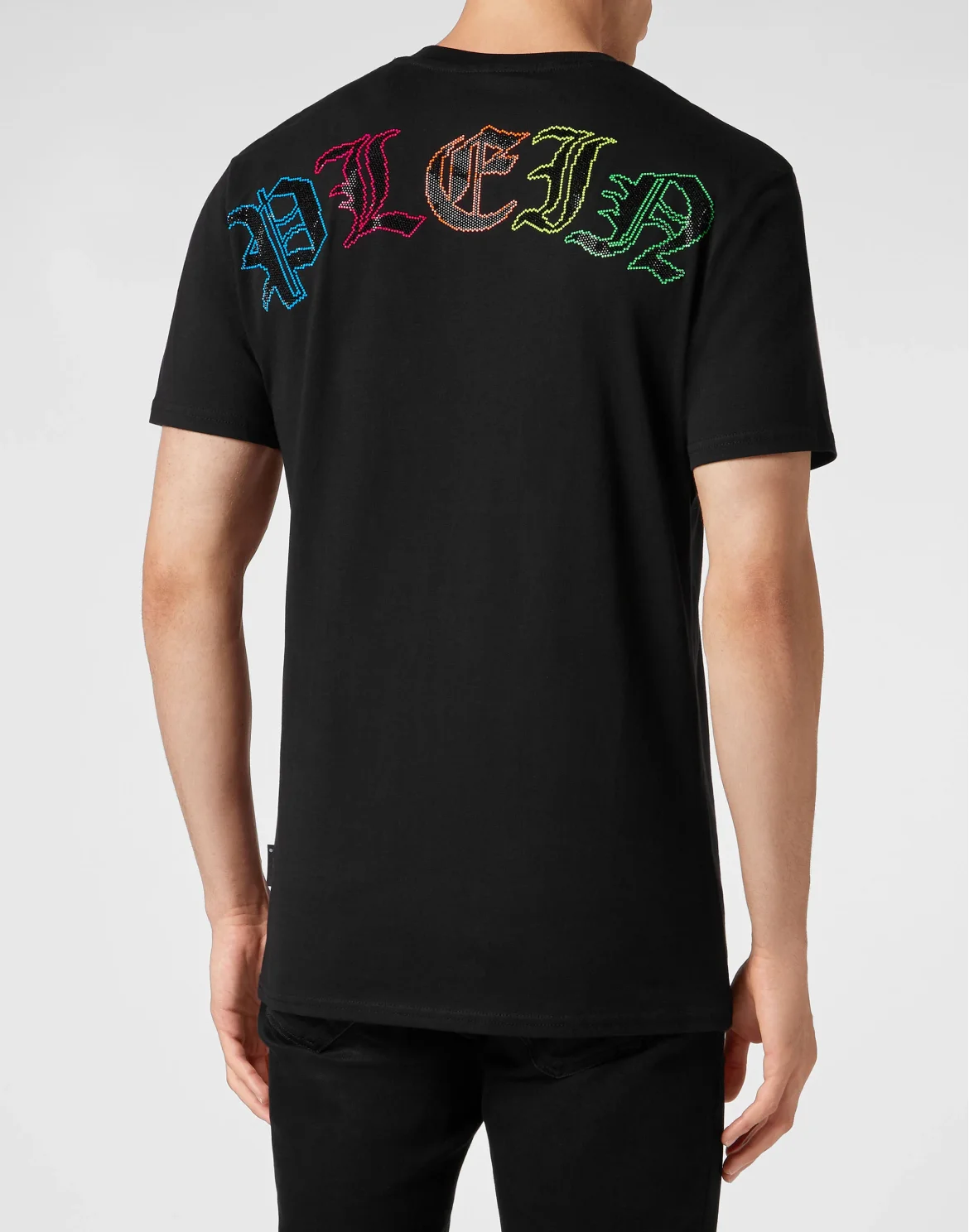 Embroidered T-shirt Round Neck SS with Crystals Gothic Plein, цвет: Черный