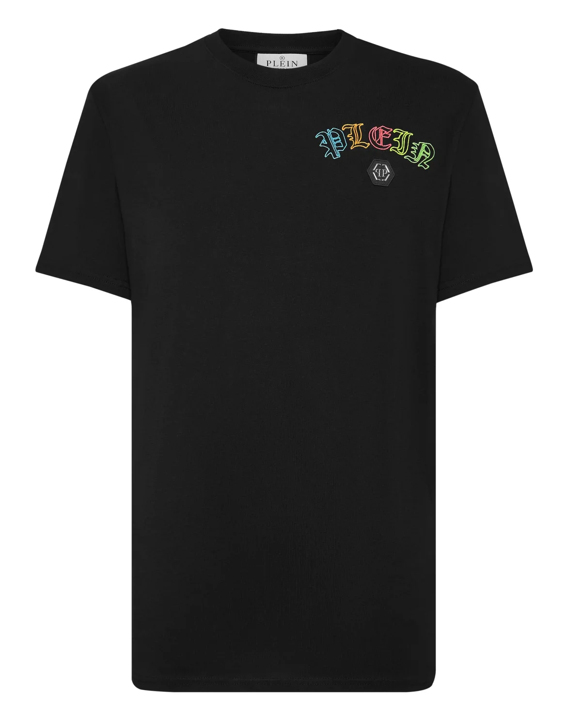 Embroidered T-shirt Round Neck SS with Crystals Gothic Plein, цвет: Черный