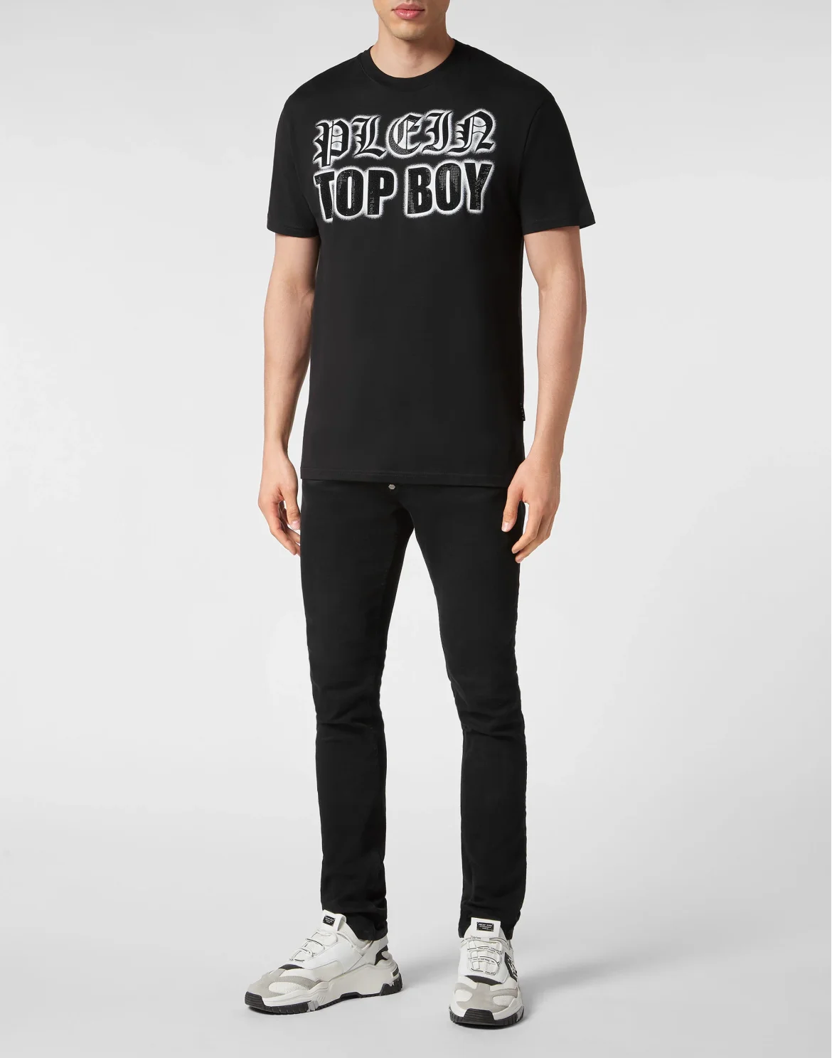T-shirt Round Neck SS with Crystals, цвет: Черный