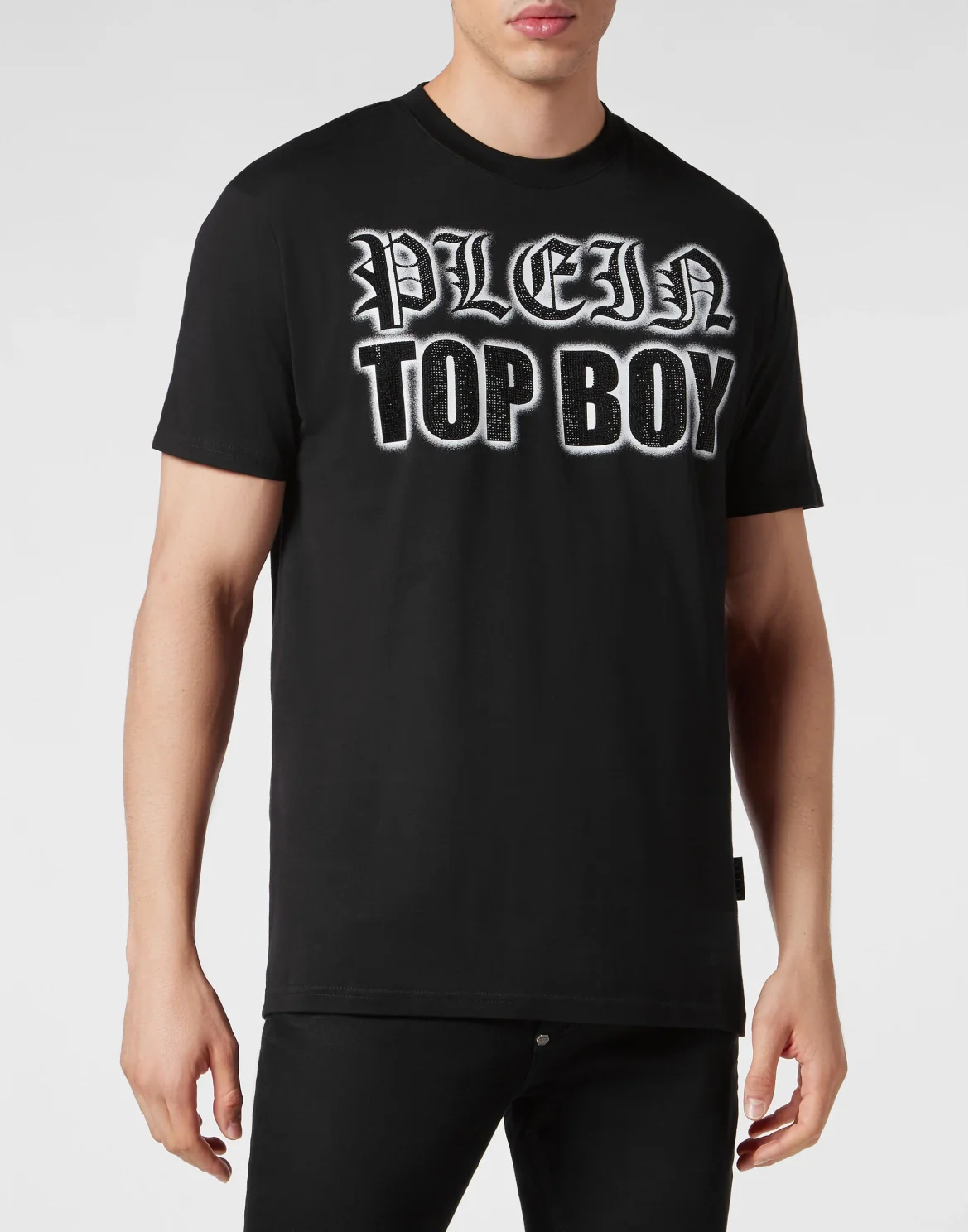 T-shirt Round Neck SS with Crystals, цвет: Черный