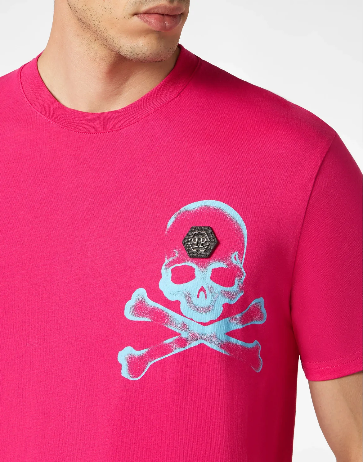 T-shirt Round Neck SS Gothic Plein, цвет: Розовый