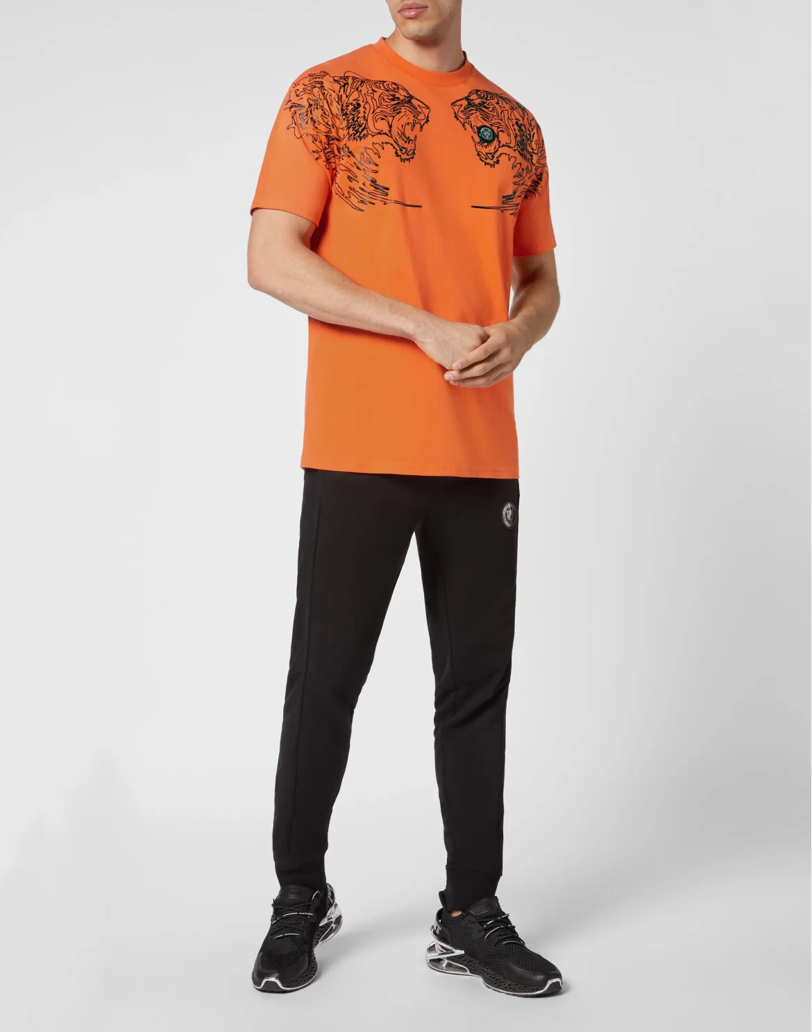 T-shirt Round Neck Tiger, цвет: Оранжевый