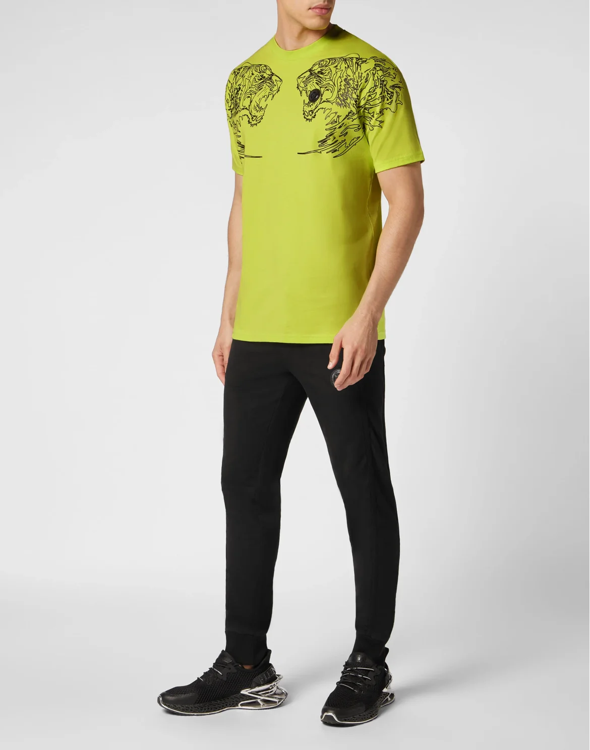 T-shirt Round Neck Tiger, цвет: Желтый