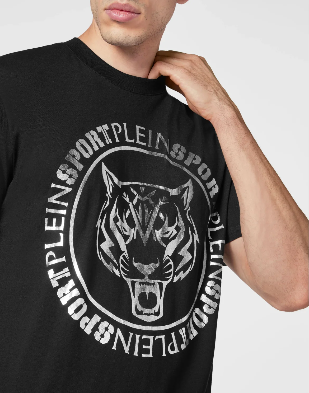 T-shirt Round Neck SS Carbon Tiger, цвет: Черный