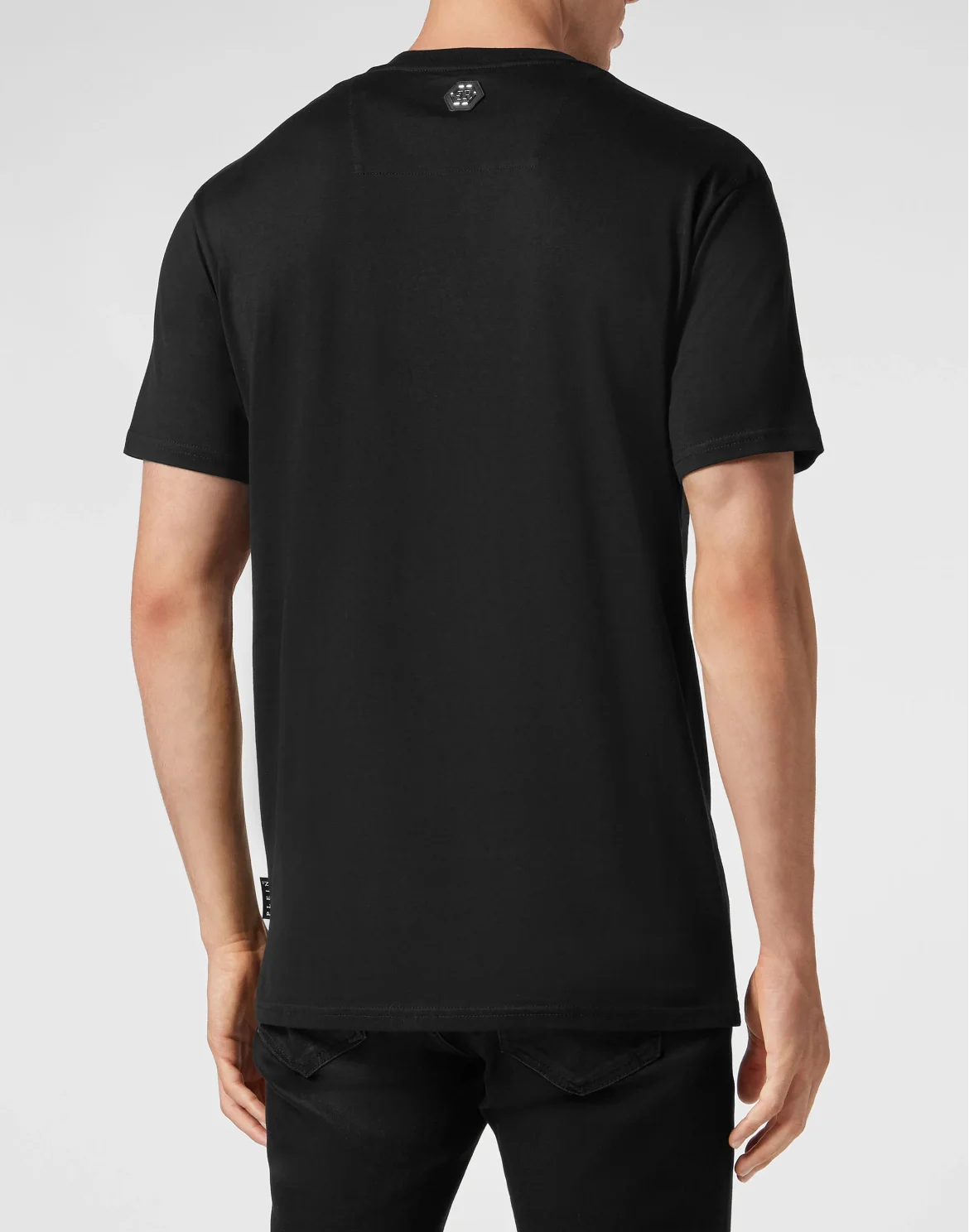 T-shirt Round Neck SS with Crystals Gothic Plein Strass, цвет: Черный