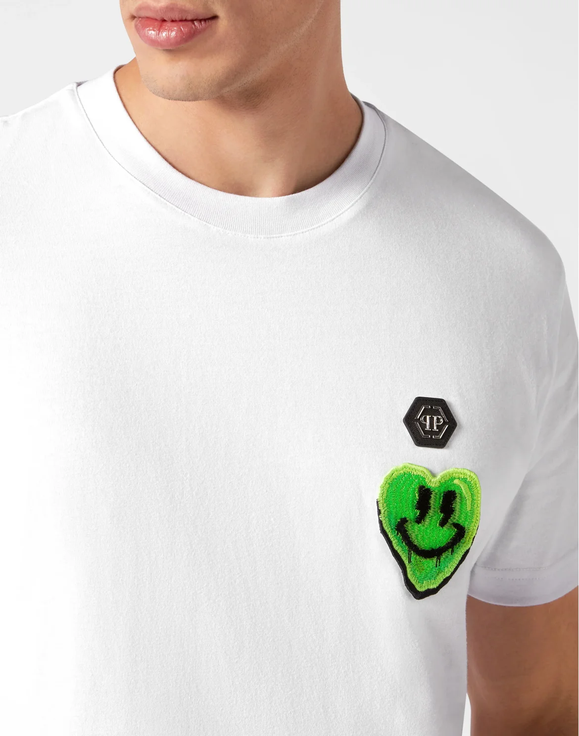 T-shirt Round Neck SS Smile, цвет: Белый