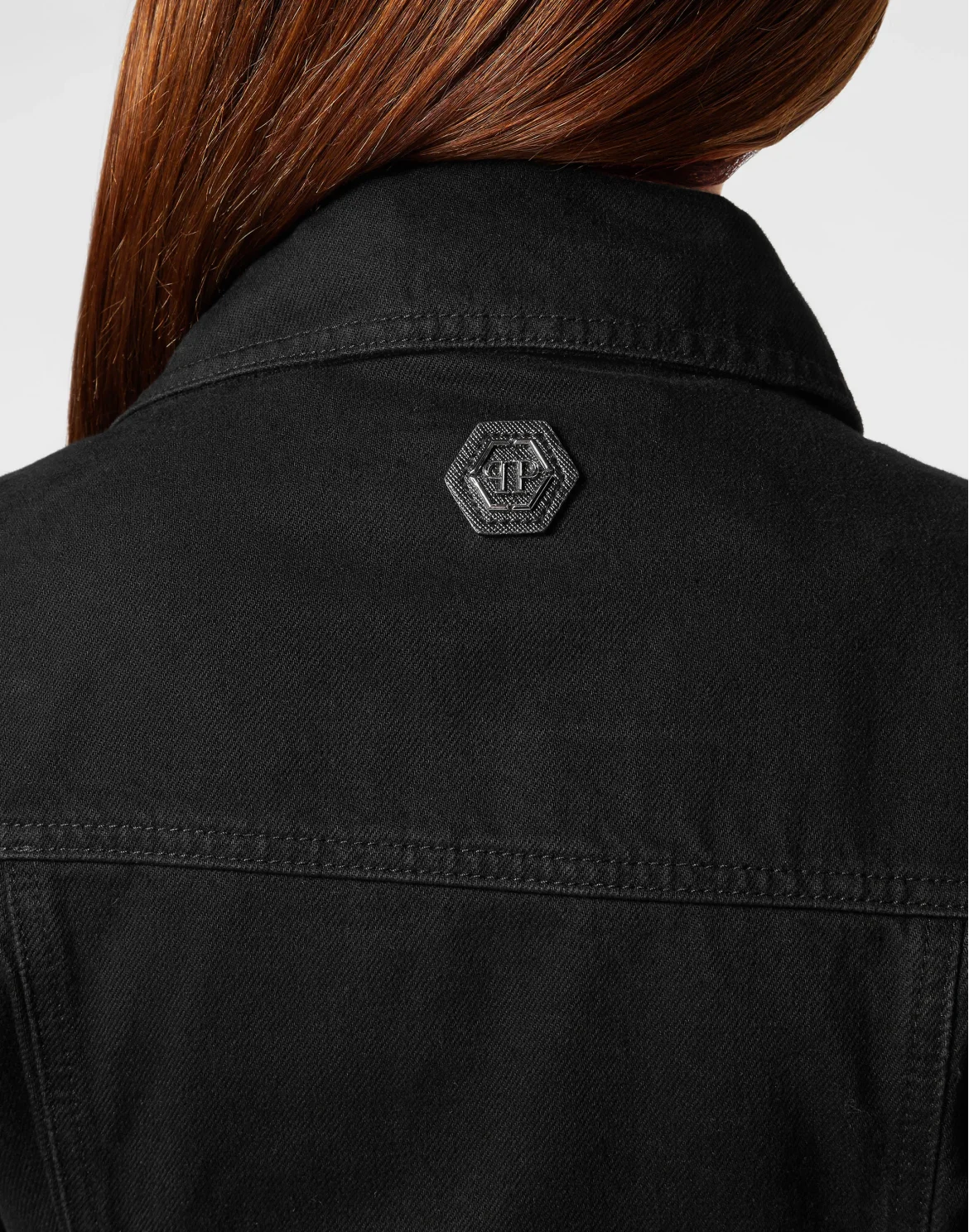 Denim Cropped Jacket Crystal, цвет: Черный