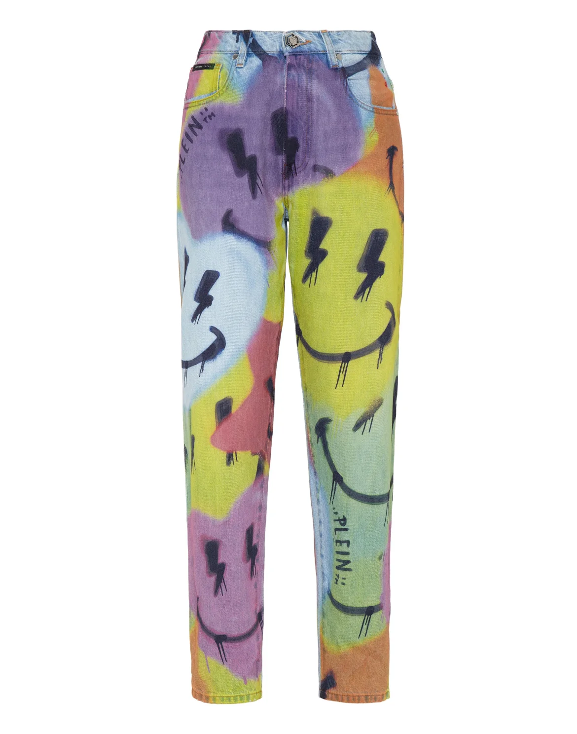Denim Trousers Mom Fit Smile, цвет: Мультиколор