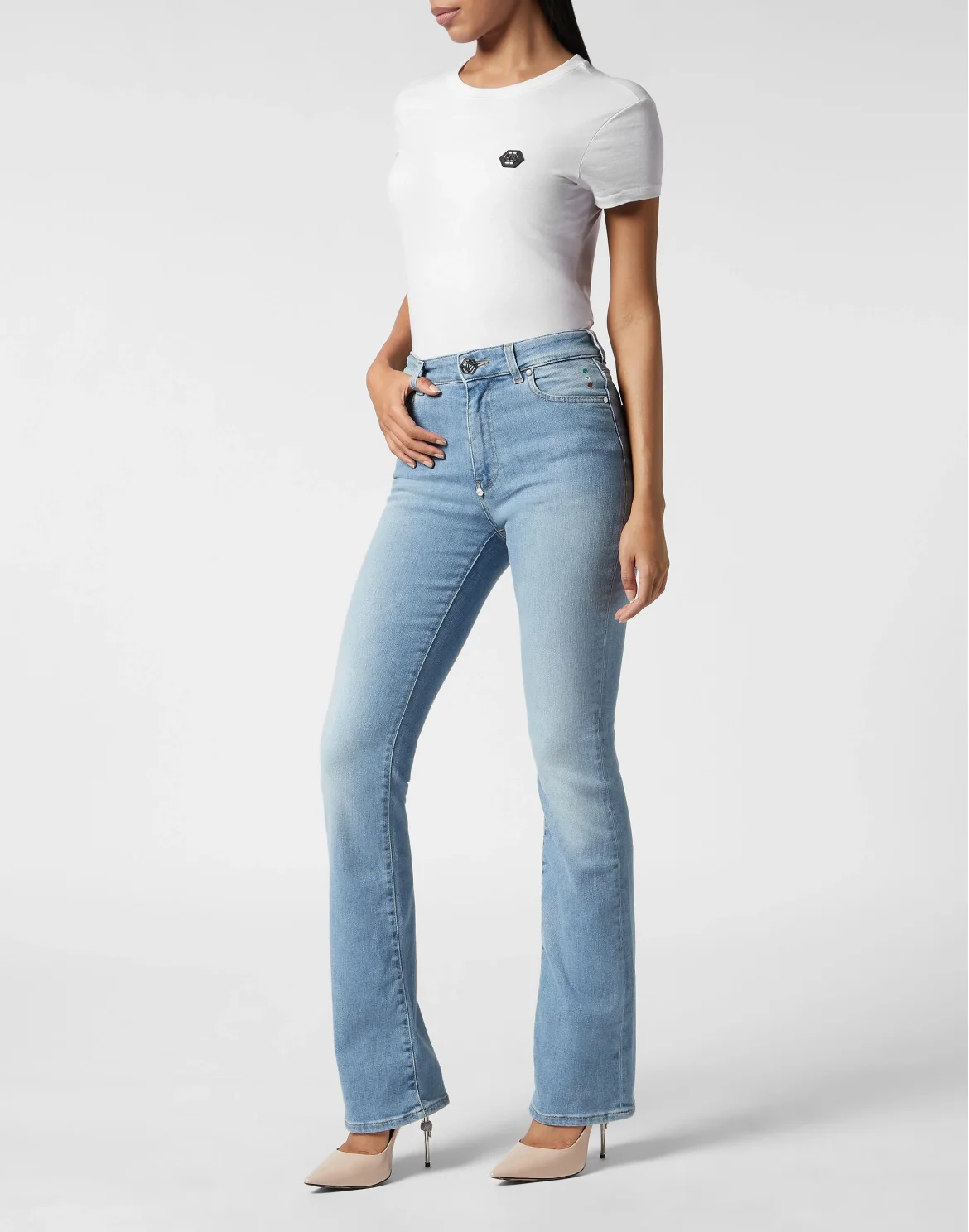 Denim Trousers Flare Fit, цвет: Синий