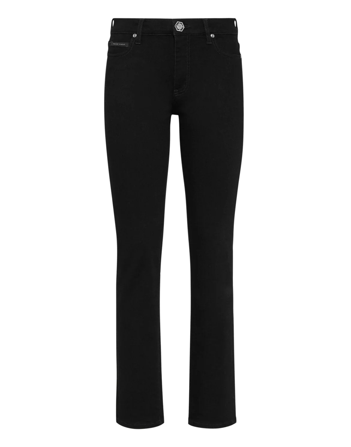 Denim Trousers Regular Fit, цвет: Черный
