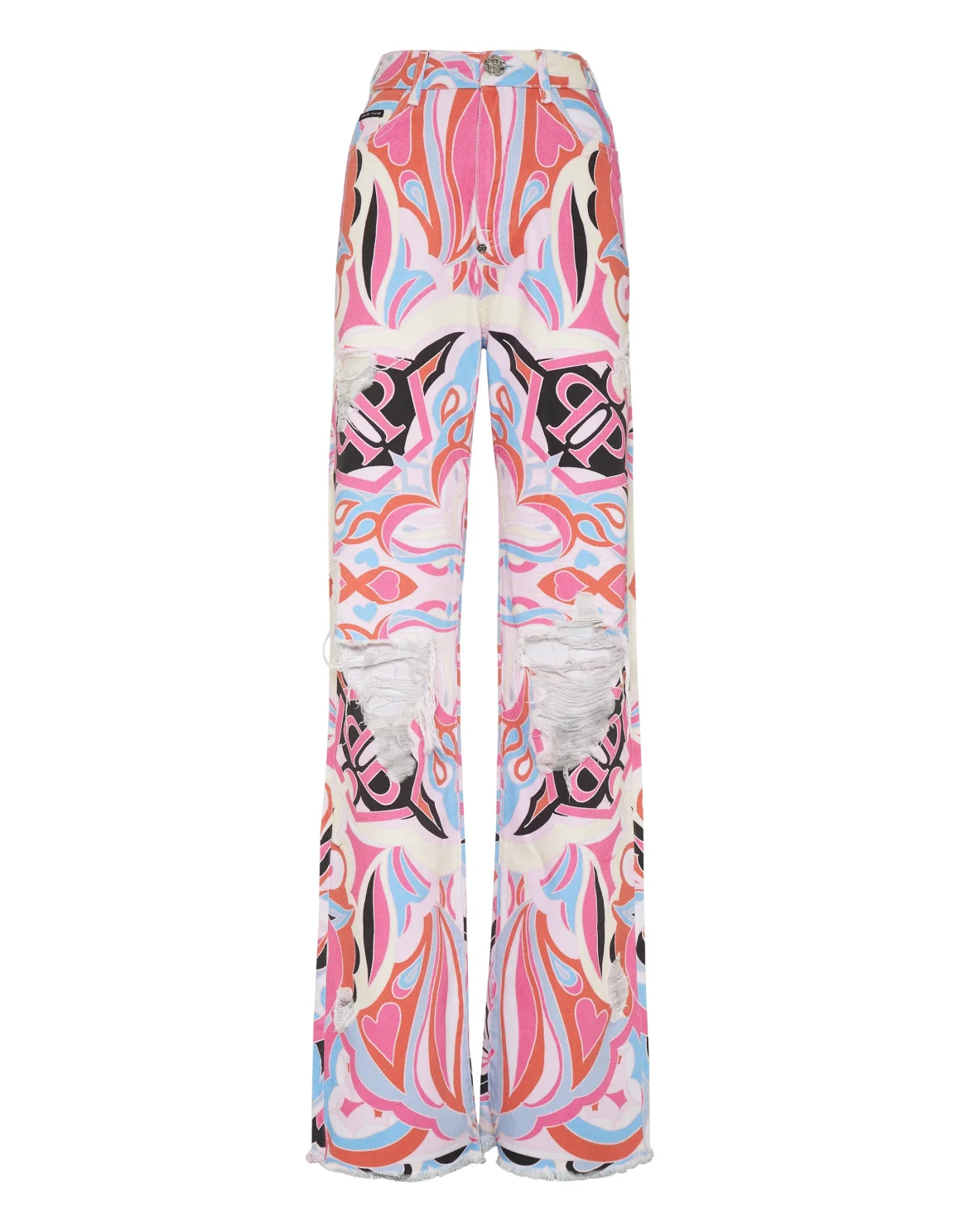 Denim Trousers Palace Fit Colorful Circus, цвет: Белый