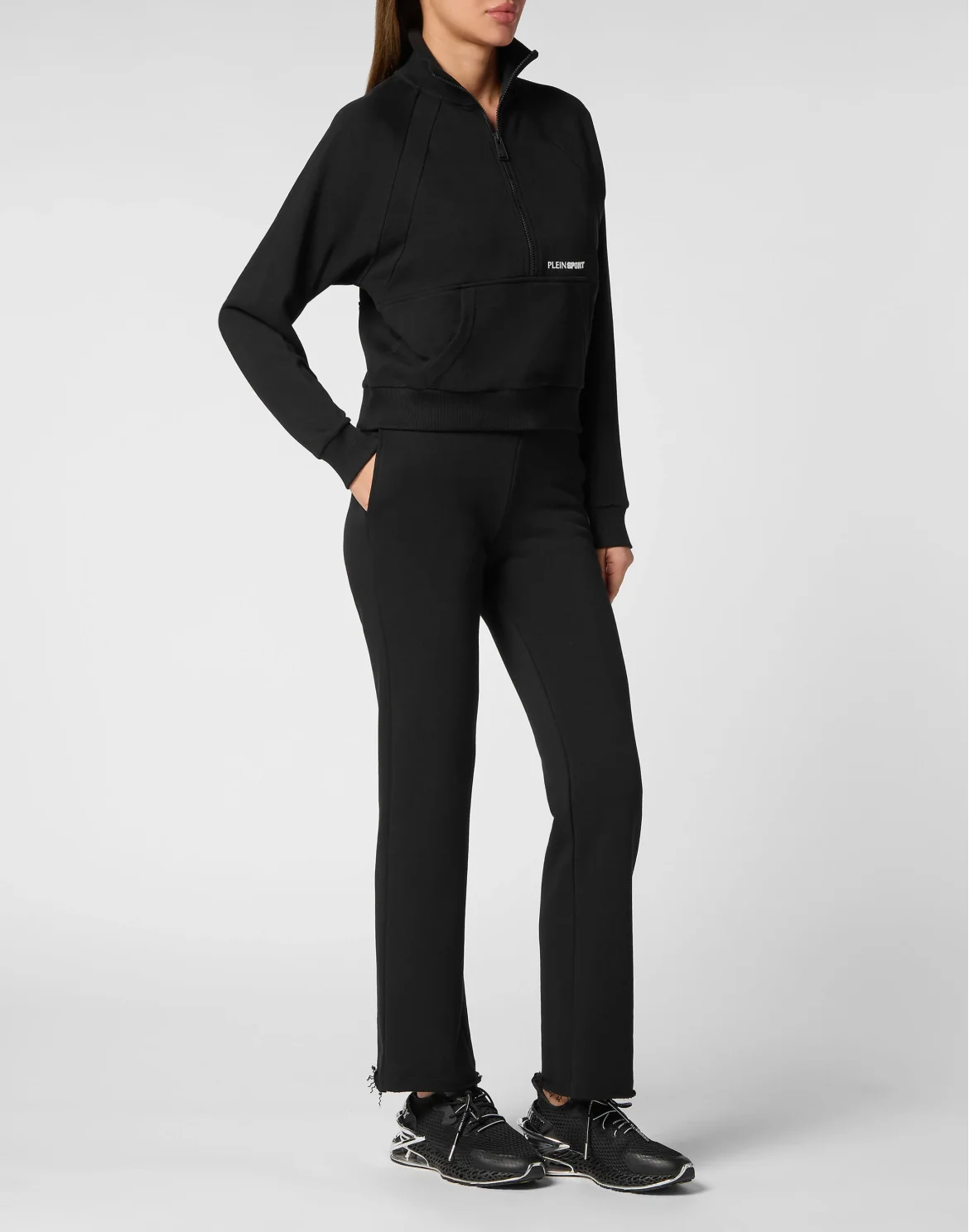 Cropped Jogging Jacket, цвет: Черный