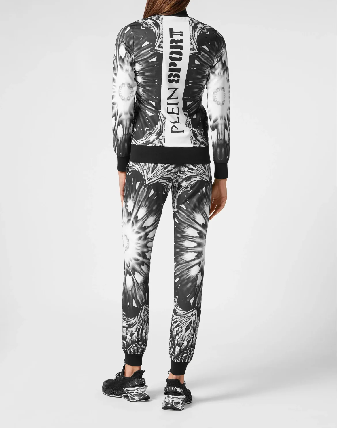 Triacetate Jogging Tracksuit: Top/Trousers Optical Flower, цвет: Черный