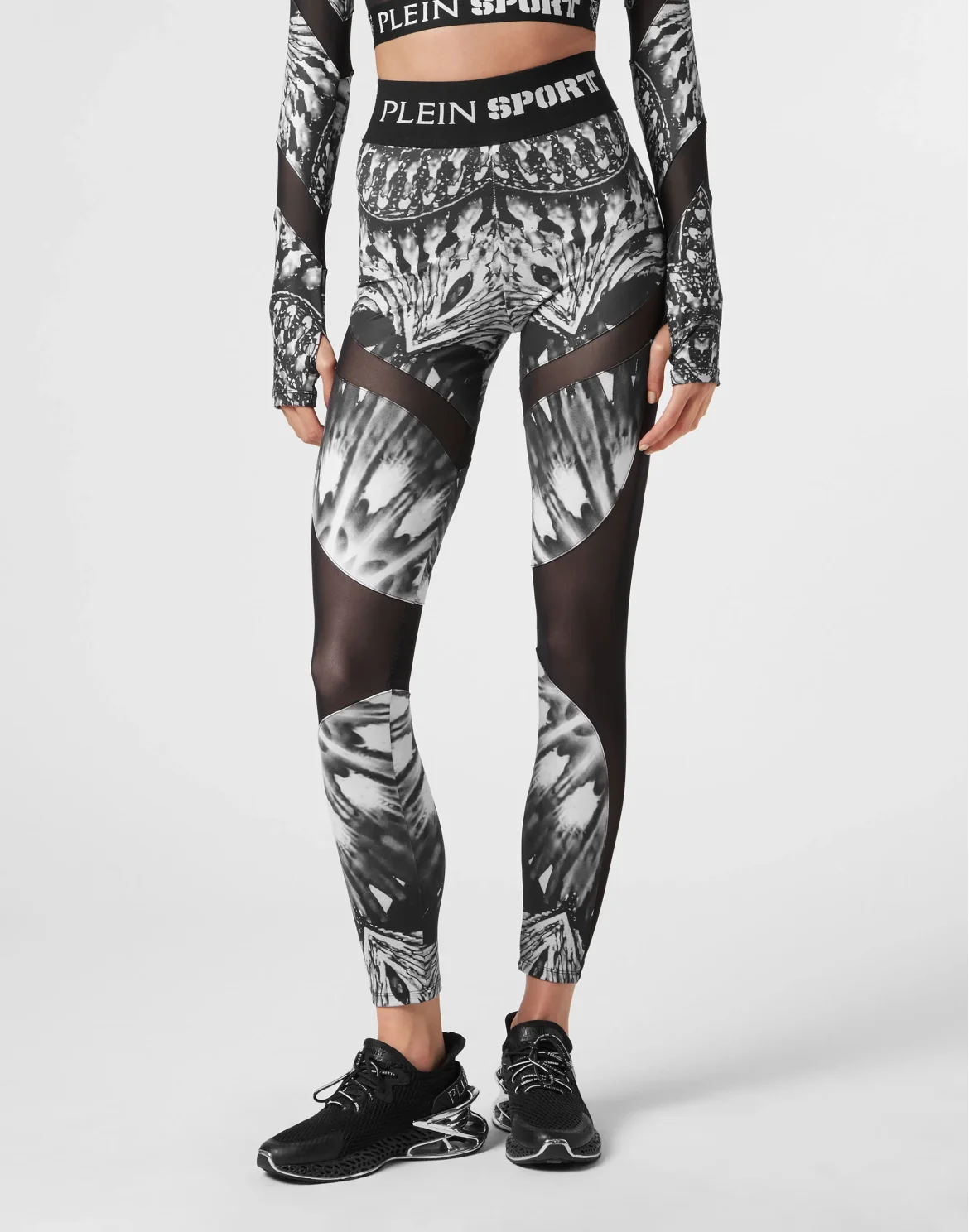 Jogging Leggings Optical Flower, цвет: Черный