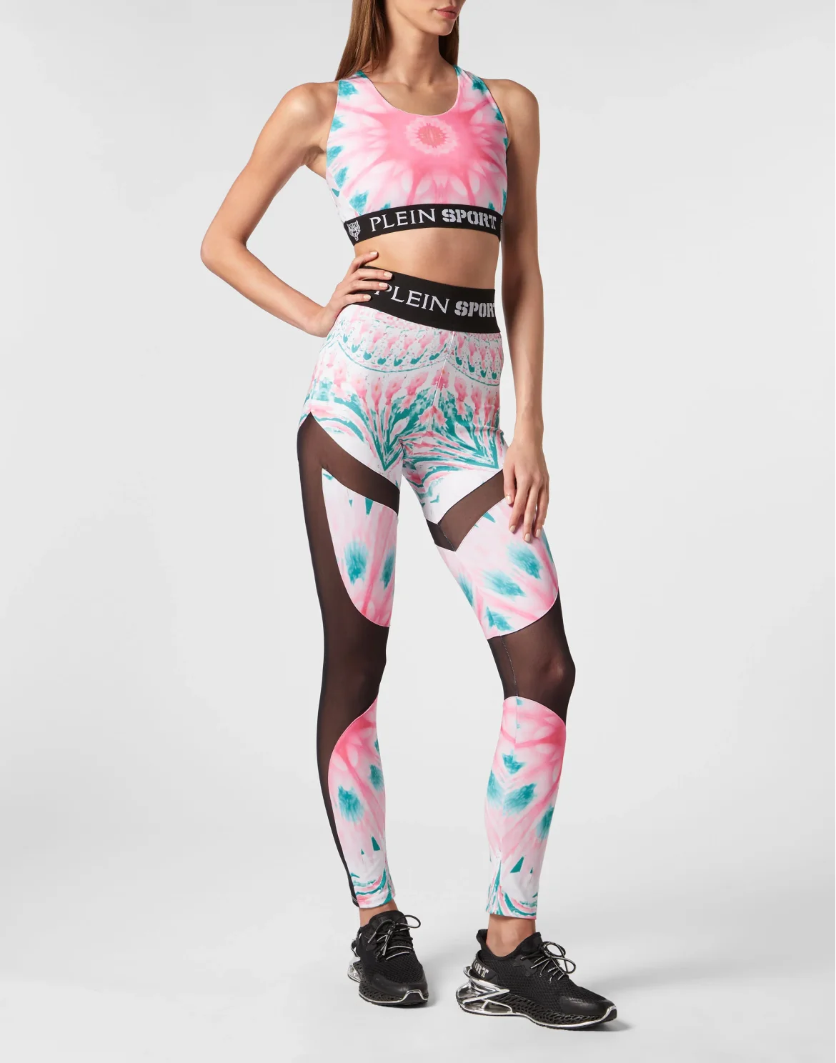 Jogging Leggings Optical Flower, цвет: Розовый