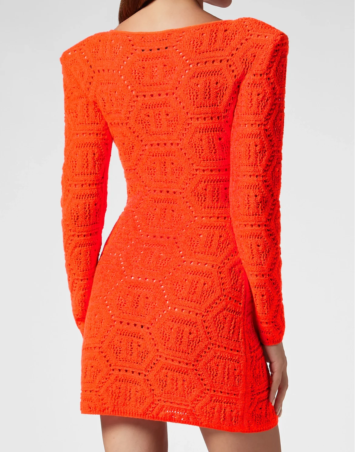 Fluo Knit Mini Dress Monogram, цвет: Оранжевый