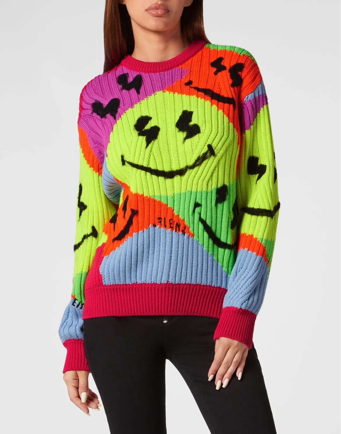 Cotton Blend Roundneck Smile, цвет: Мультиколор