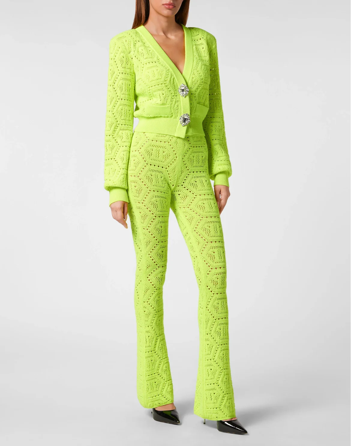 Fluo Knit Trousers Monogram, цвет: Желтый