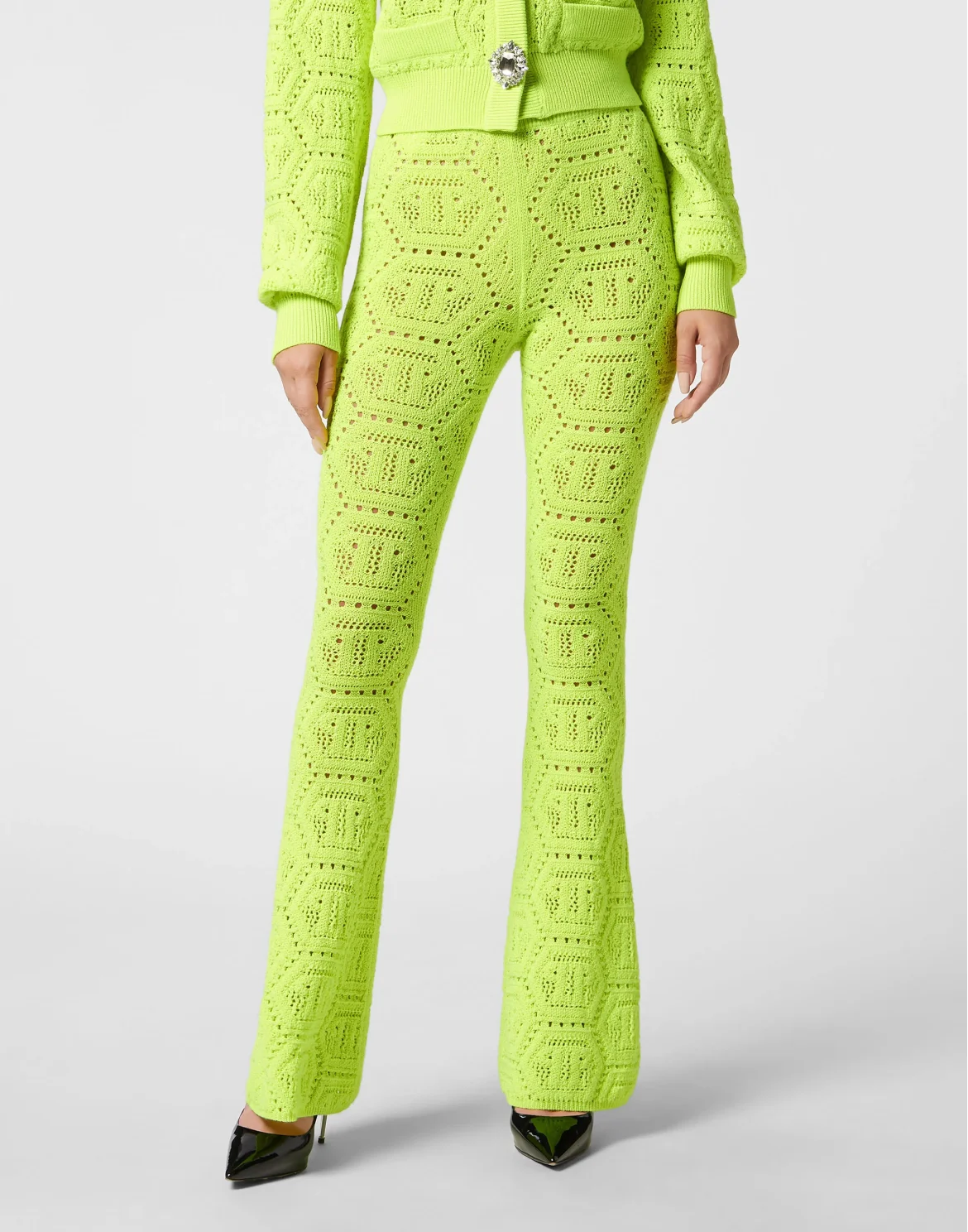 Fluo Knit Trousers Monogram, цвет: Желтый