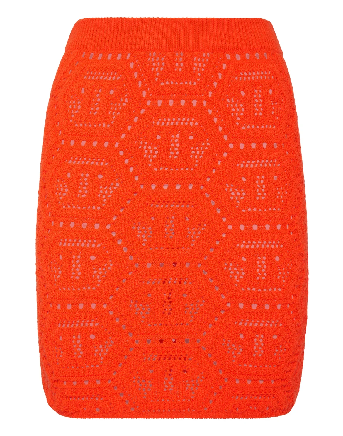 Fluo Knit Mini Skirt Monogram, цвет: Оранжевый