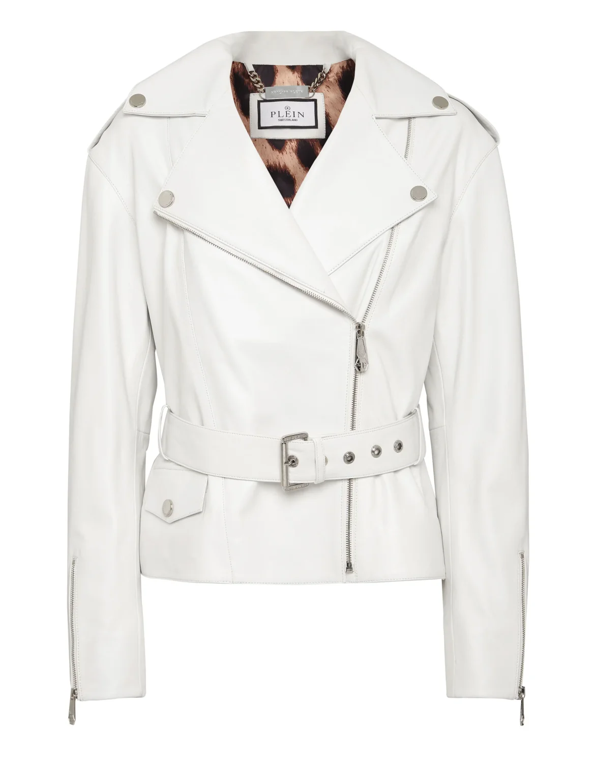 Oversize Leather Jacket, цвет: Белый