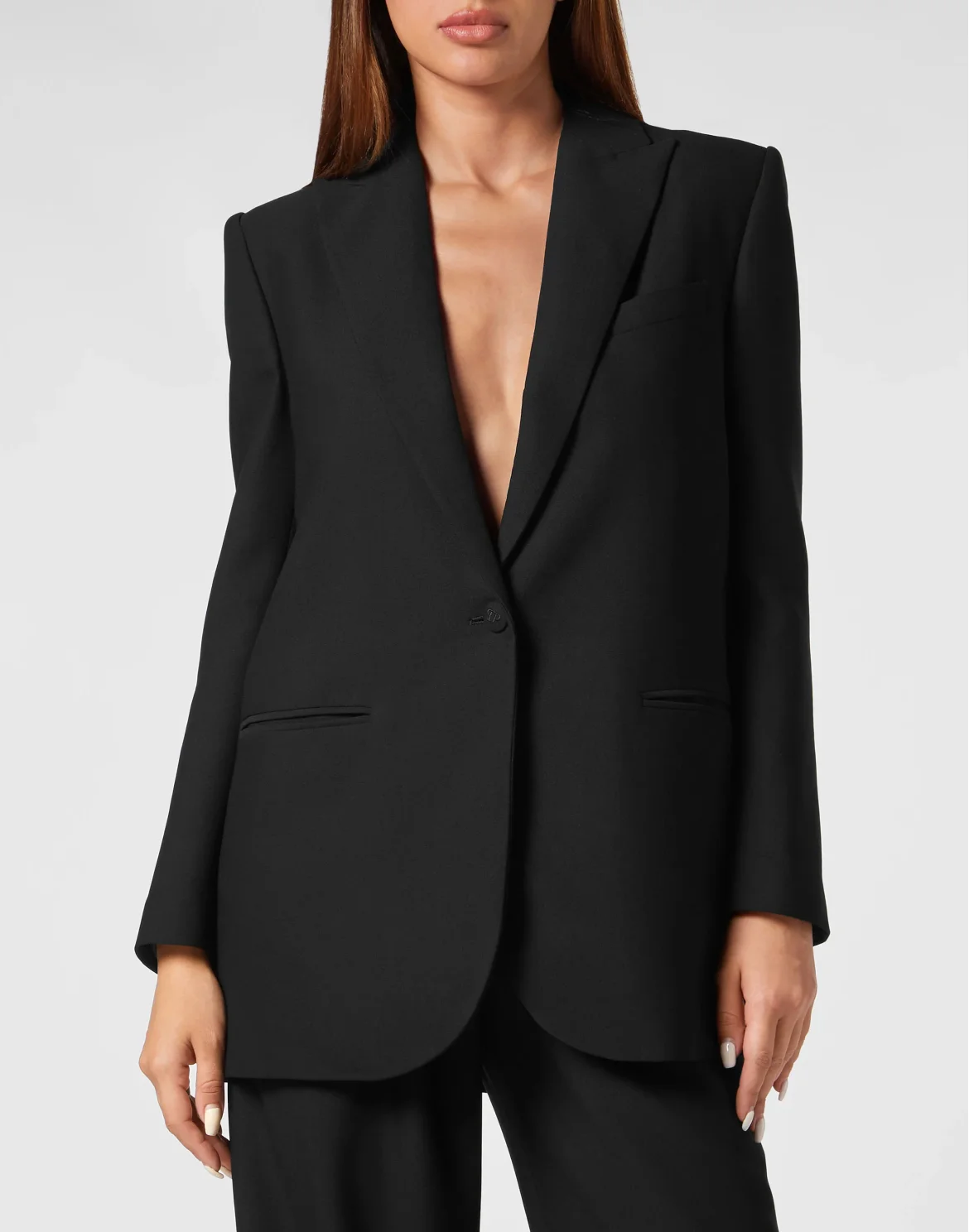 Cady Shoulder Padded Oversize Jacket, цвет: Черный