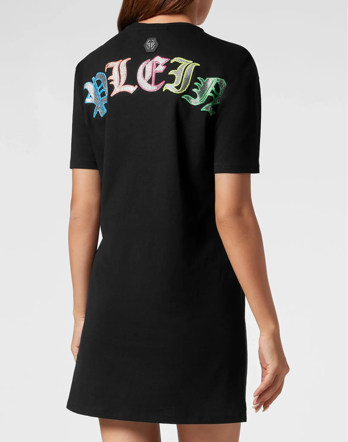 T-Shirt Short Dress, цвет: Черный