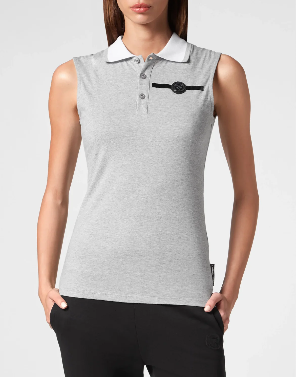 Sleveless Polo Basic, цвет: Серый