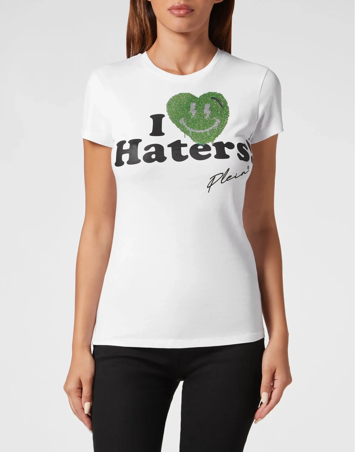 T-Shirt Sexy Pure with Crystals Smile, цвет: Белый