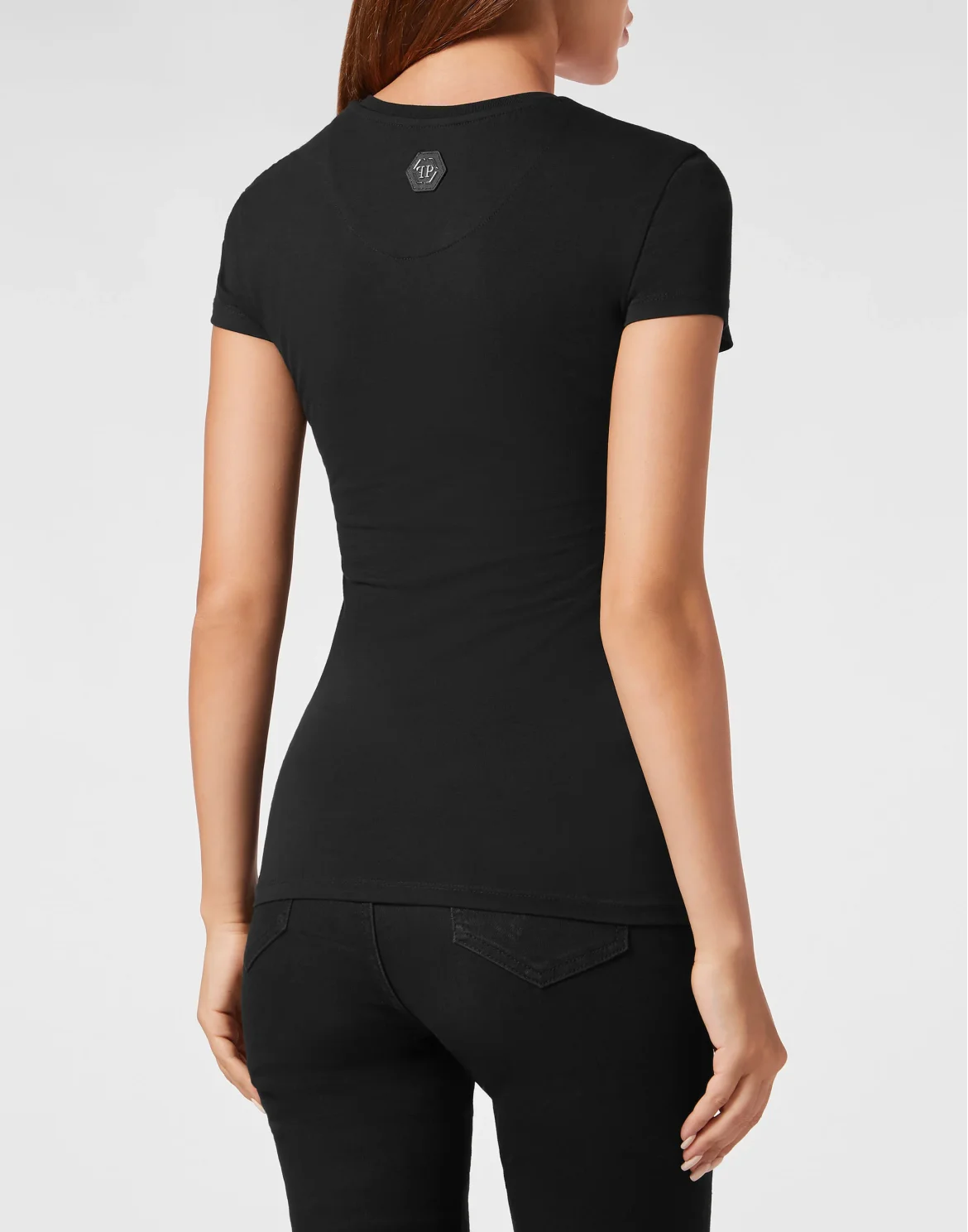 T-Shirt Sexy Pure with Crystals Smile, цвет: Черный