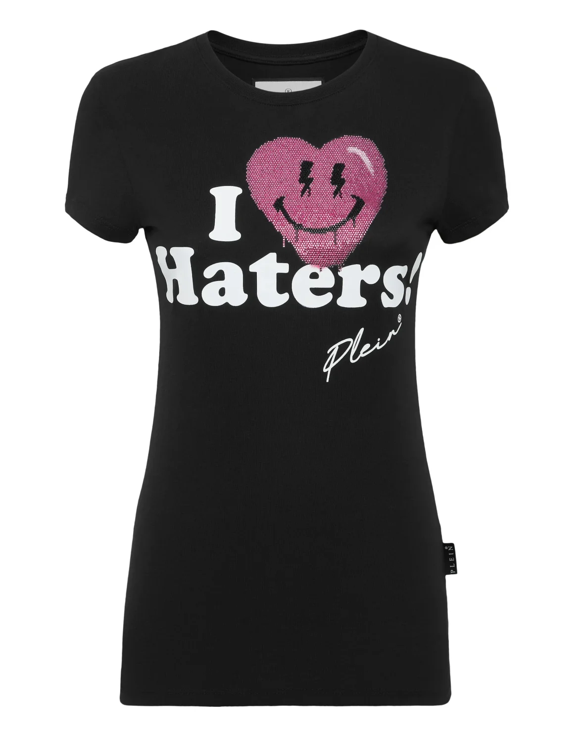 T-Shirt Sexy Pure with Crystals Smile, цвет: Черный