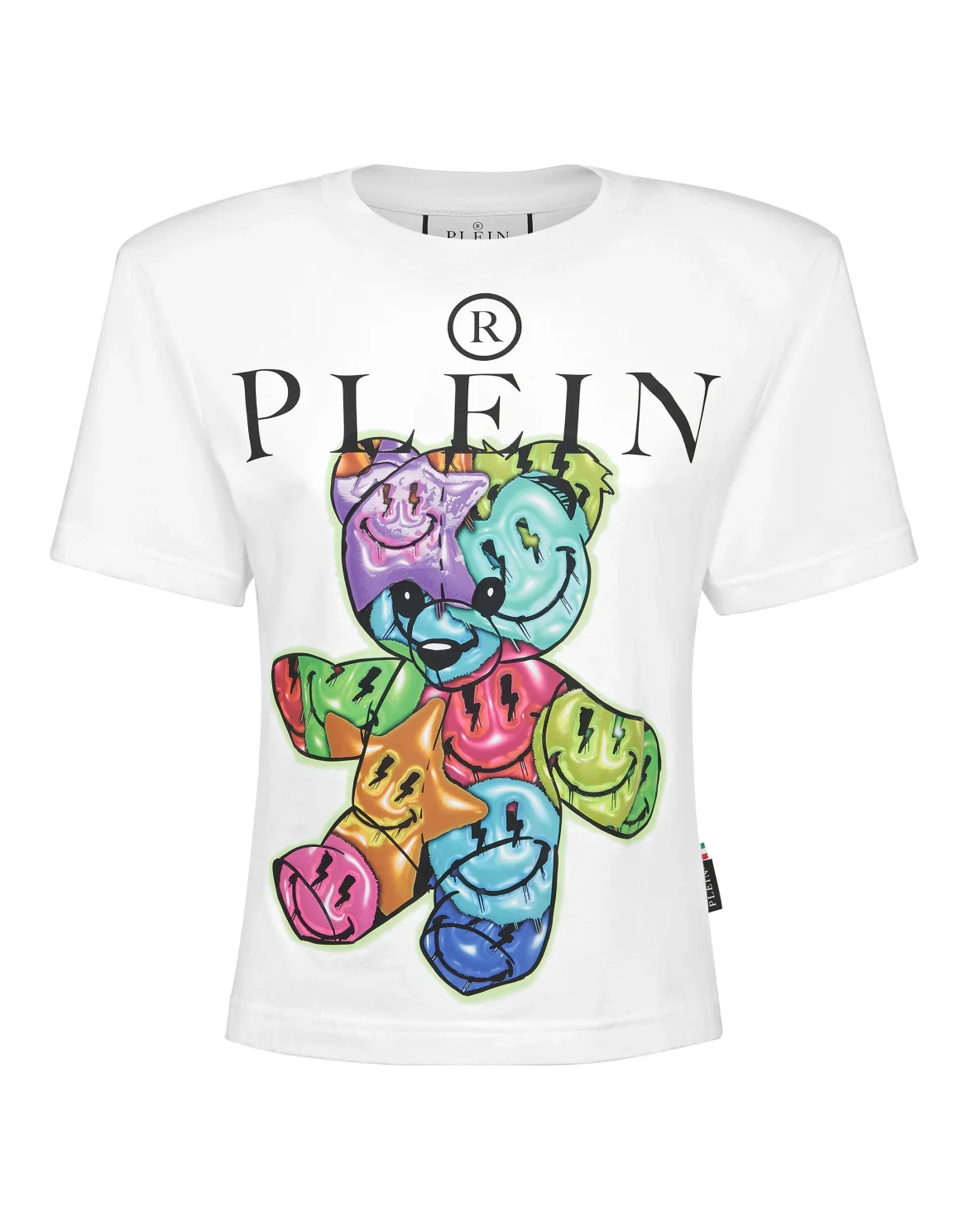 Padded Shoulder T-shirt Sexy Pure Smile, цвет: Белый