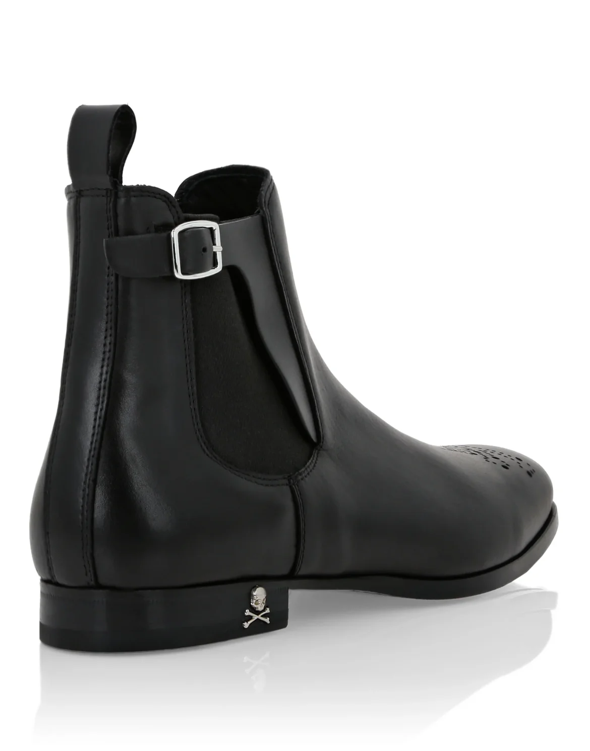 Low Flat Boots Skull&Bones, цвет: Черный