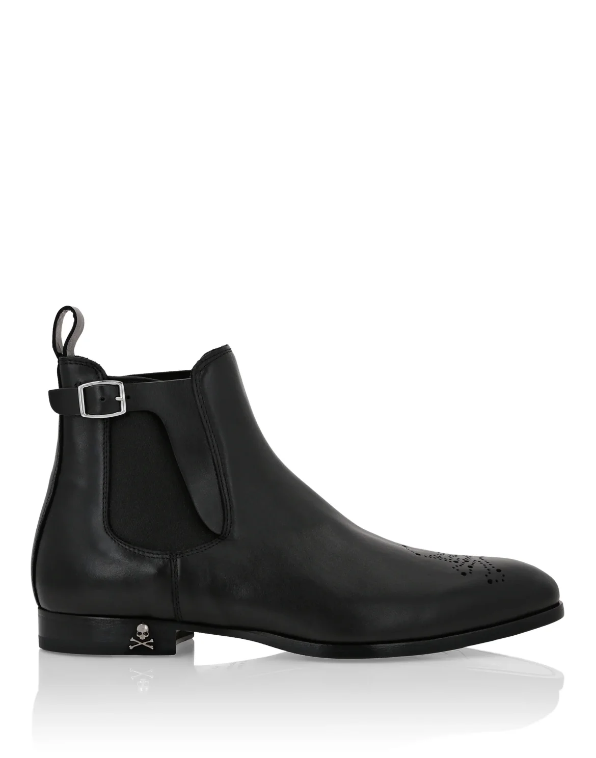 Low Flat Boots Skull&Bones, цвет: Черный