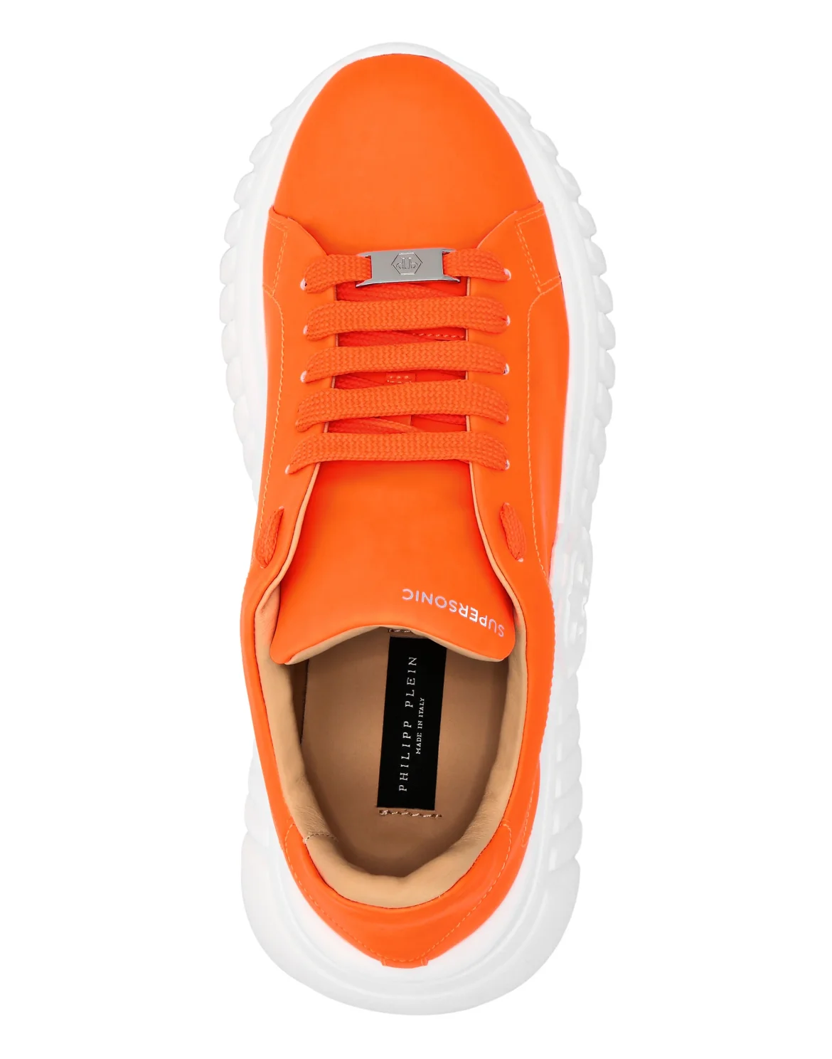 Leather Lo-Top Sneakers, цвет: Оранжевый