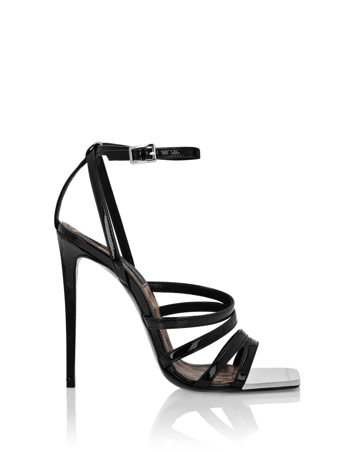Patent Leather Sandals Hi-Heels, цвет: Черный