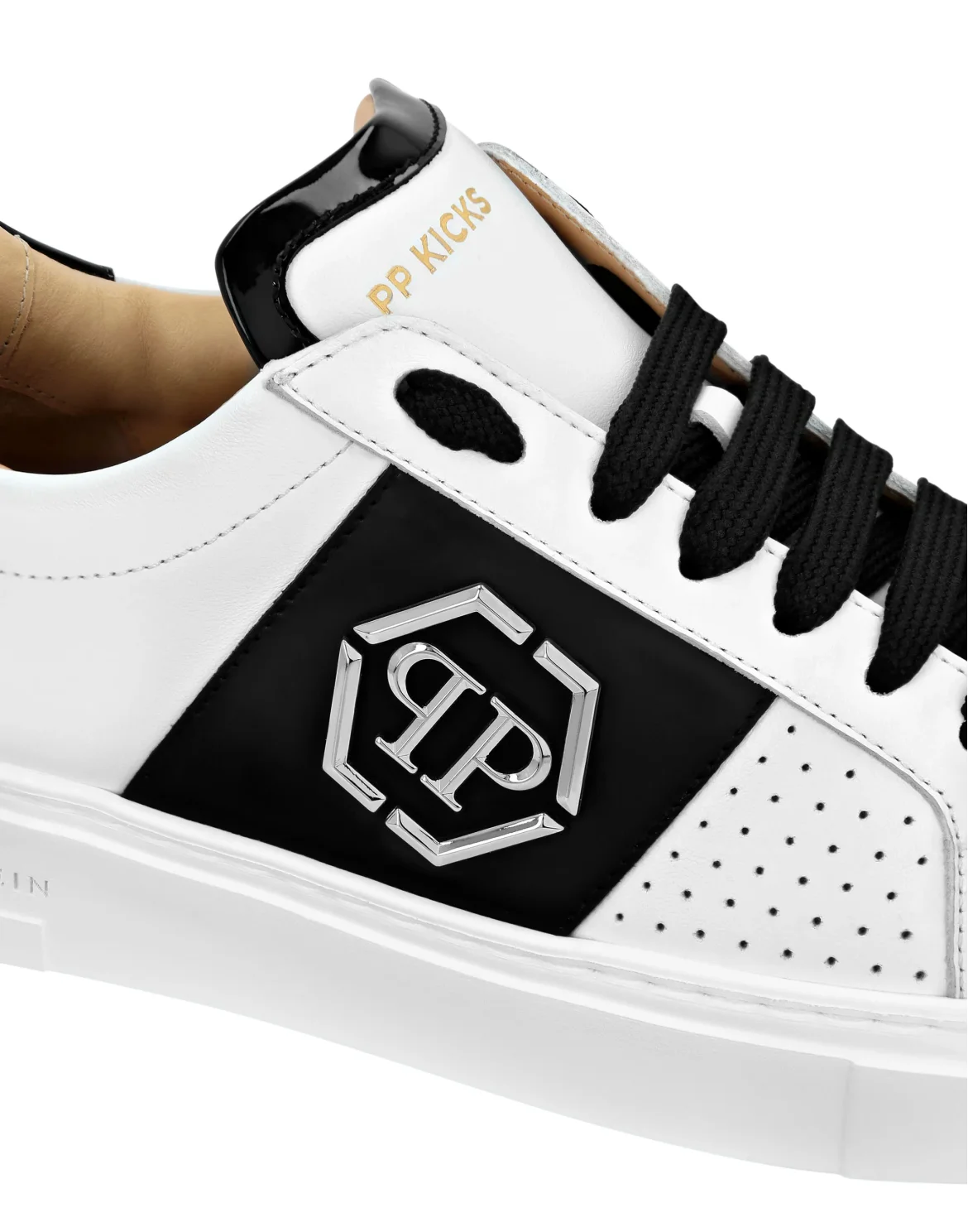 Mix Leather  Lo-Top Sneakers, цвет: Белый