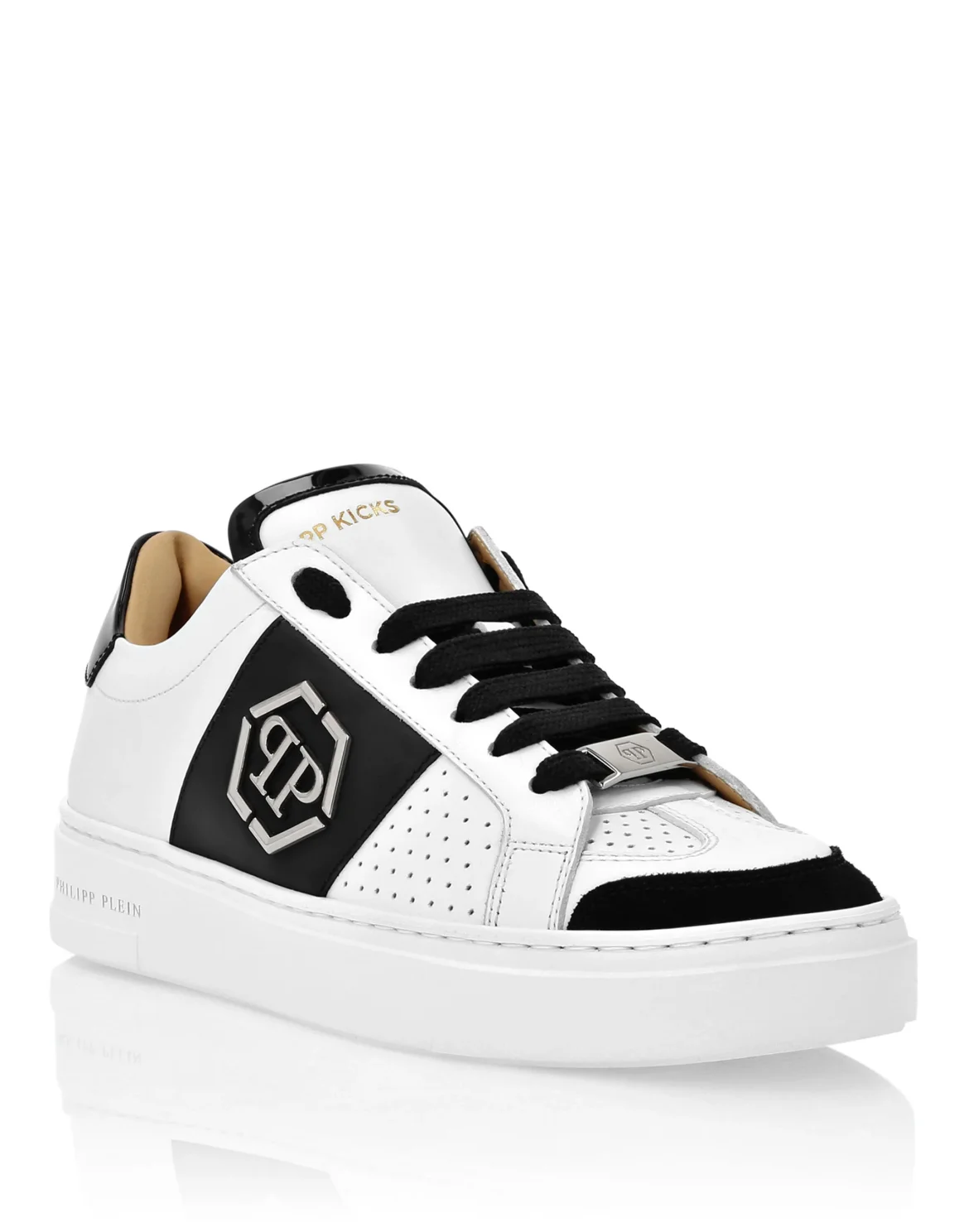 Mix Leather  Lo-Top Sneakers, цвет: Белый