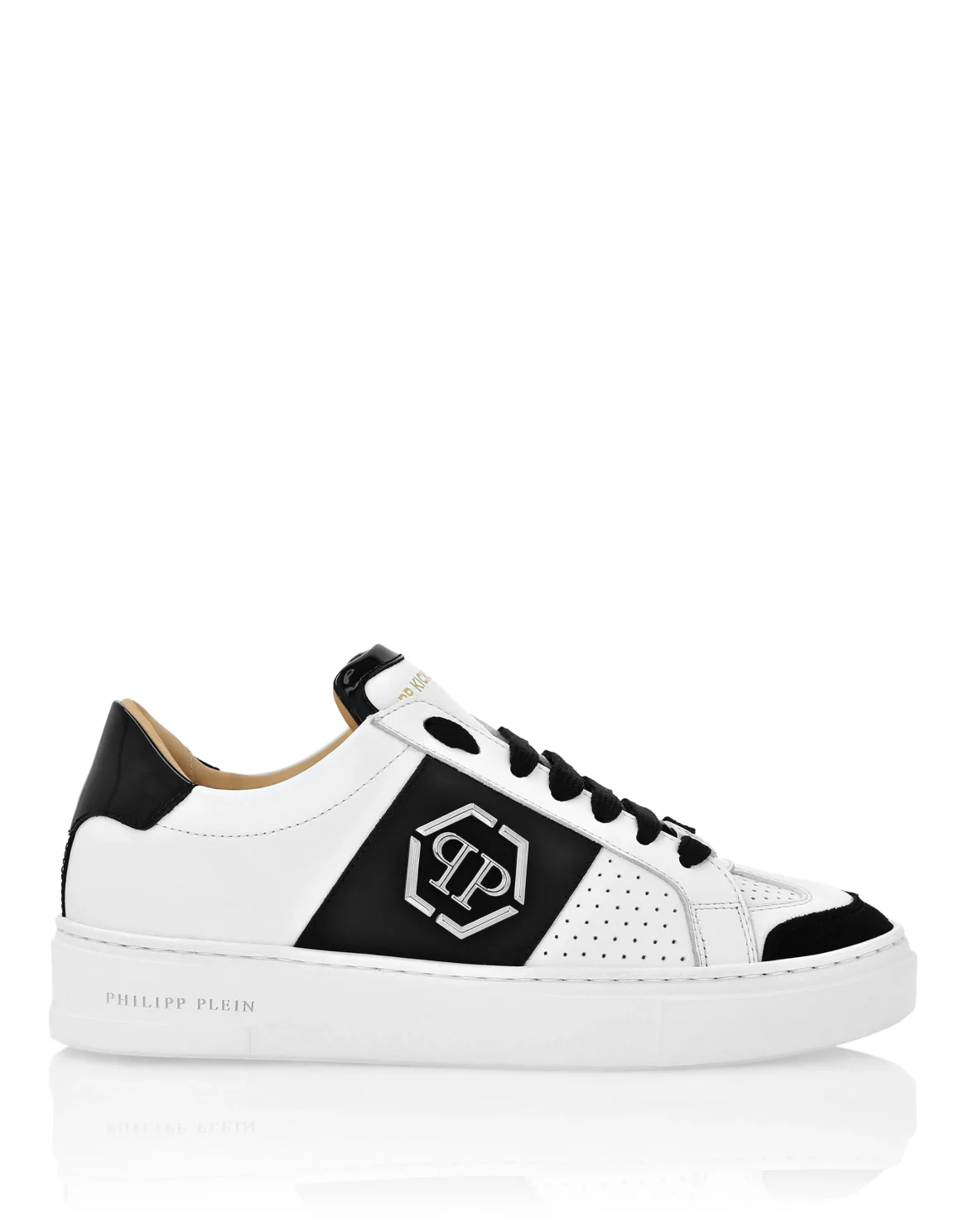 Mix Leather  Lo-Top Sneakers, цвет: Белый