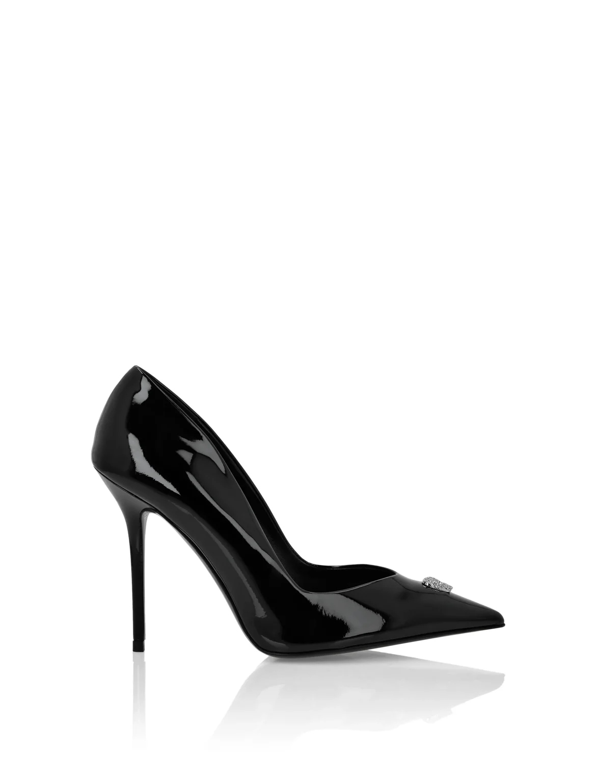 Patent Leather Decollete Hi-Heels Crystal Skull, цвет: Черный