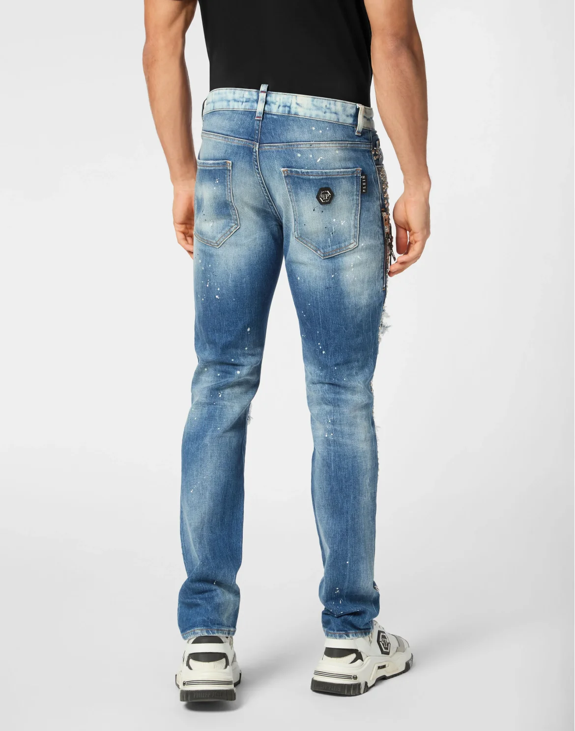 Denim Rock Star Fit Trousers Studs, цвет: Синий