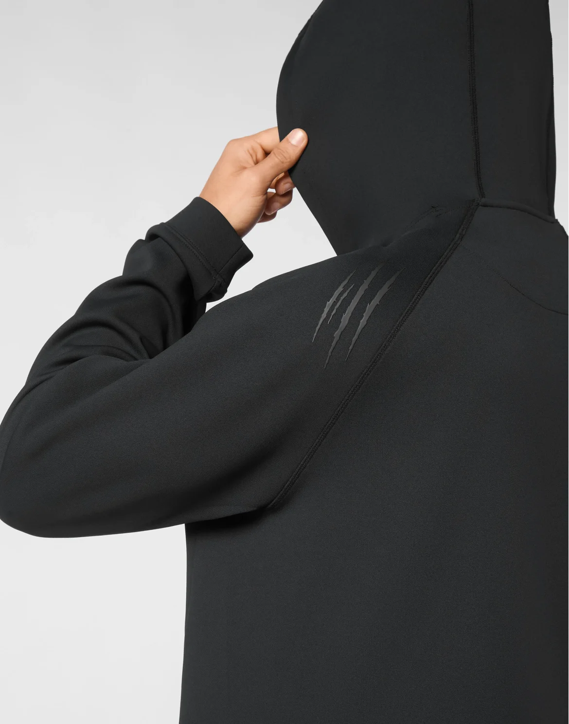 Technical Oversize Hoodie Sweatshirt LS, цвет: Черный