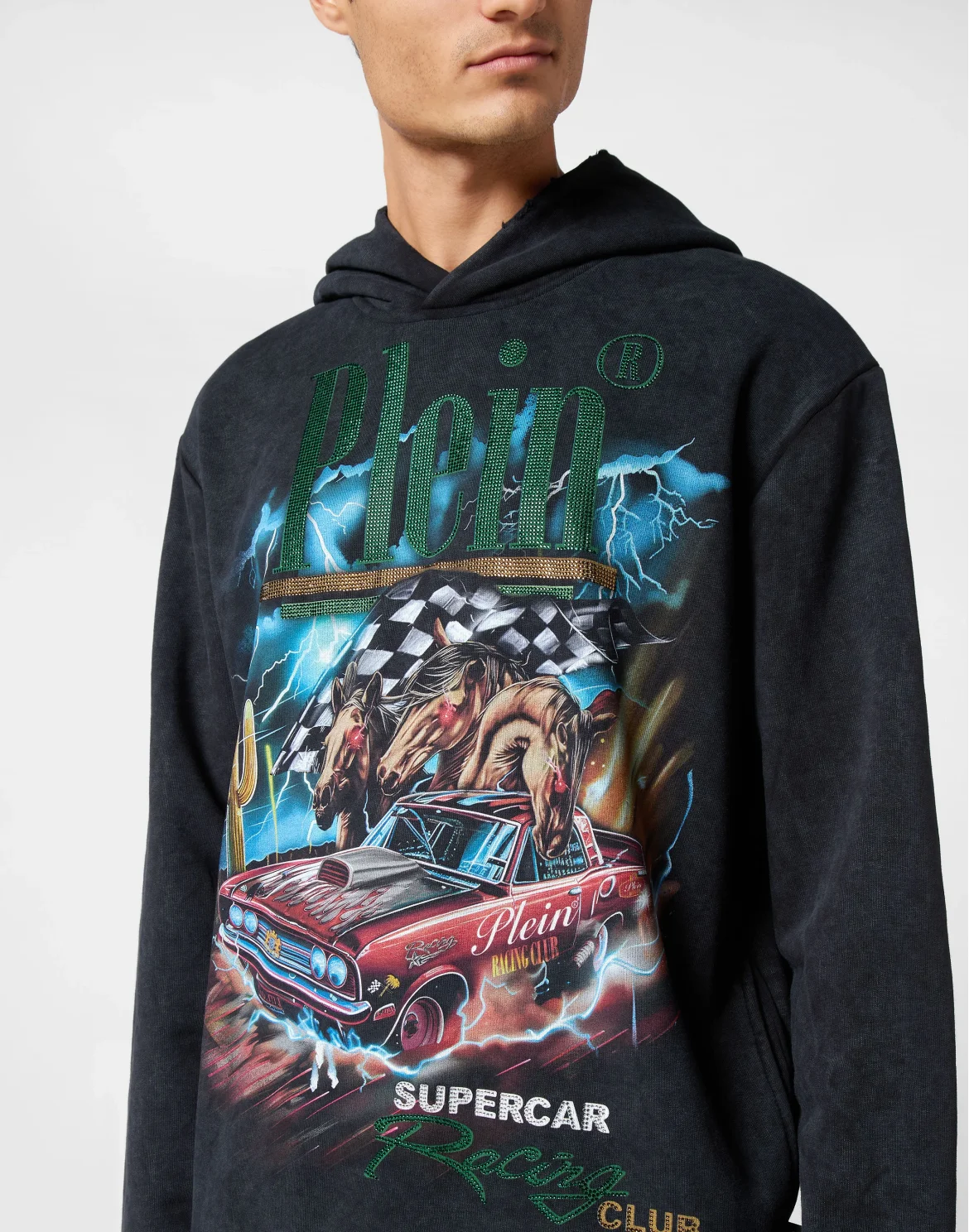 Hoodie Sweatshirt LS Racing Club, цвет: Черный