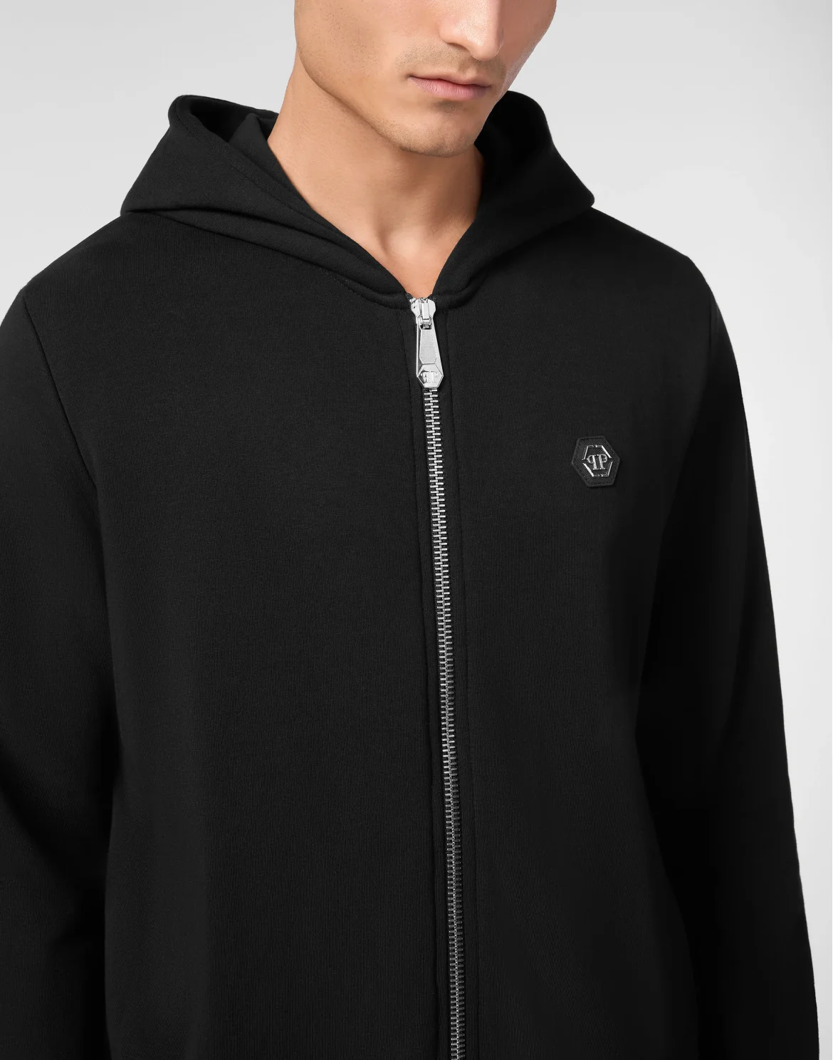 Hoodie Sweatjacket LS Strass Skull, цвет: Черный