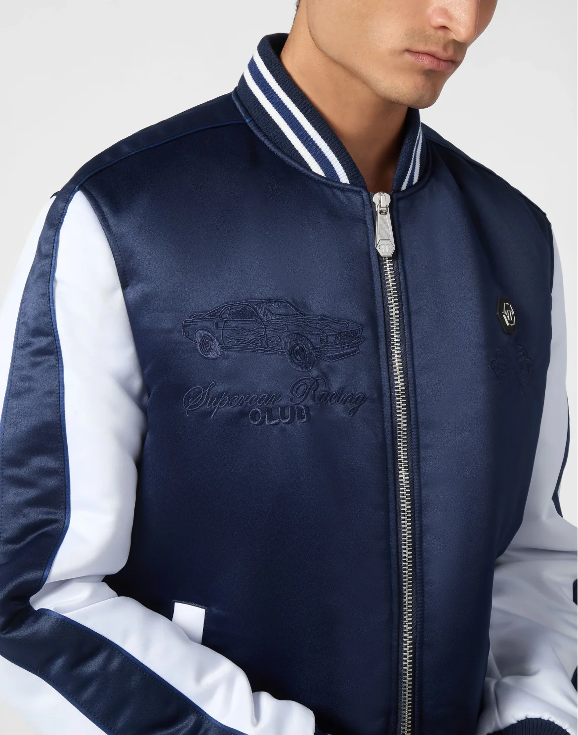 Satin Bomber Jacket LS Racing Club, цвет: Синий