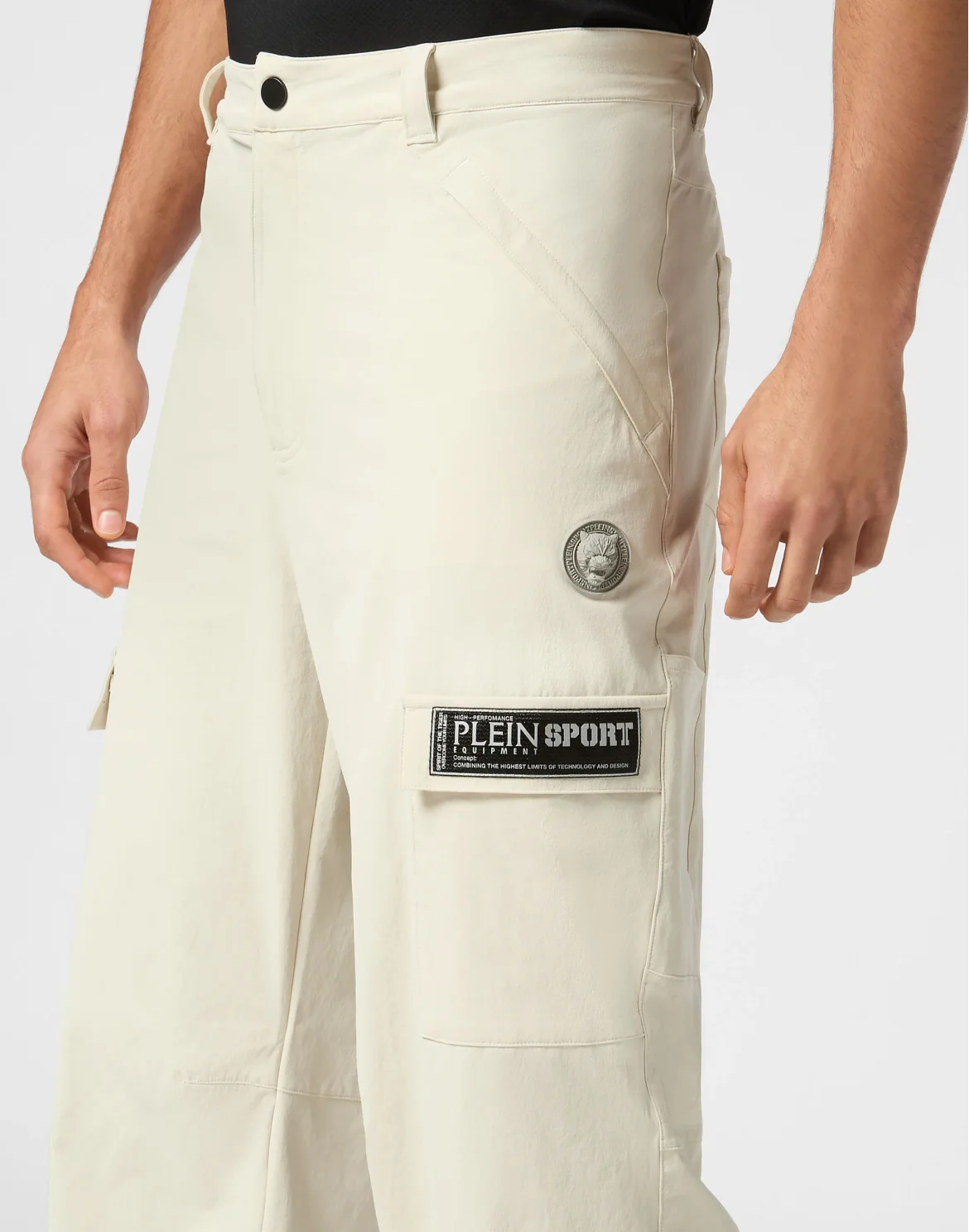 Technical Nylon Loose Fit Cargo Trousers Scratch, цвет: Серый